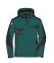 Unisexe Veste softshell hiver - STRONG - Vert-foncé/noir 8165