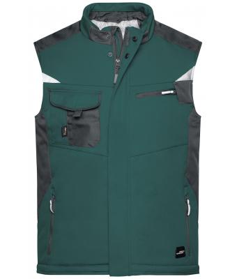 Unisex Craftsmen Softshell Vest - STRONG - Donkergroen/zwart 8166