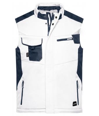 Unisexe Gilet softshell hiver - STRONG - Blanc/carbone 8166