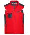 Unisexe Gilet softshell hiver - STRONG - Rouge/noir 8166