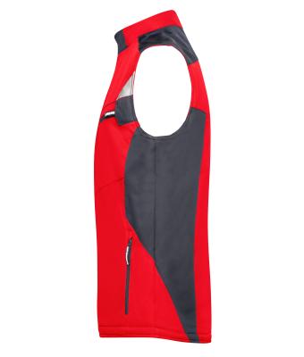 Unisexe Gilet softshell hiver - STRONG - Rouge/noir 8166