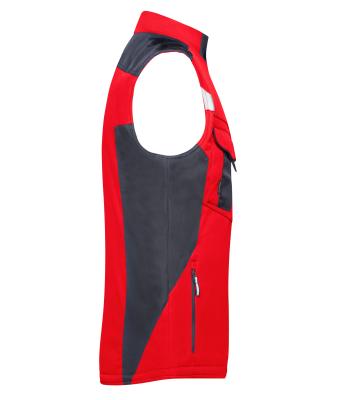 Unisexe Gilet softshell hiver - STRONG - Rouge/noir 8166
