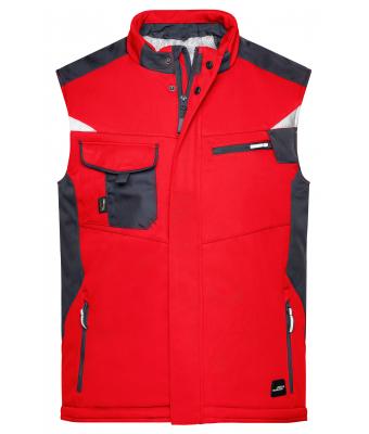 Unisexe Gilet softshell hiver - STRONG - Rouge/noir 8166