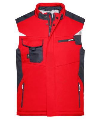 Unisexe Gilet softshell hiver - STRONG - Rouge/noir 8166