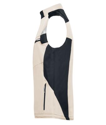 Unisexe Gilet softshell hiver - STRONG - Pierre/noir 8166