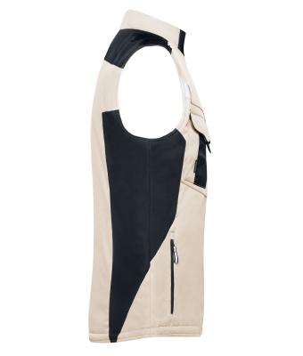 Unisexe Gilet softshell hiver - STRONG - Pierre/noir 8166