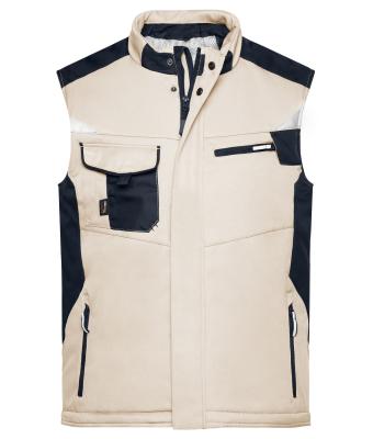 Unisexe Gilet softshell hiver - STRONG - Pierre/noir 8166