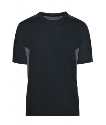Unisexe T-shirt - STRONG - Noir/carbone 8168