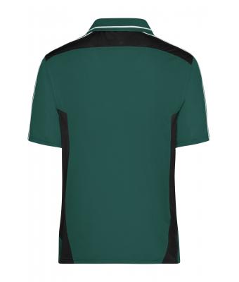 Unisex Craftsmen Poloshirt - STRONG - Donkergroen/zwart 8167