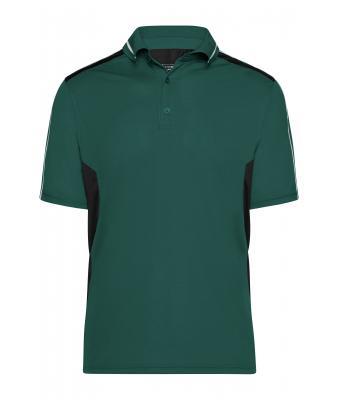 Unisex Craftsmen Poloshirt - STRONG - Donkergroen/zwart 8167