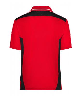 Unisex Craftsmen Poloshirt - STRONG - Rood/zwart 8167
