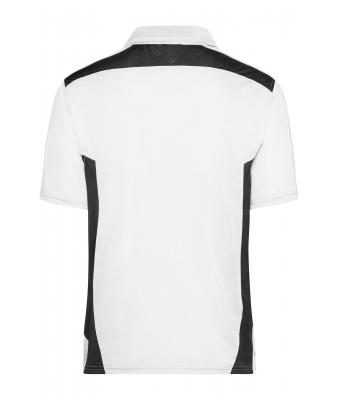 Unisexe Polo - STRONG - Blanc/carbone 8167