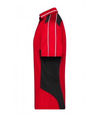 Unisexe Polo - STRONG - Rouge/noir 8167