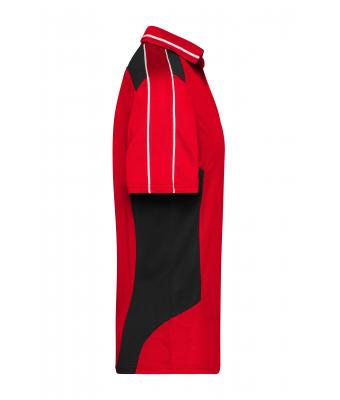 Unisexe Polo - STRONG - Rouge/noir 8167