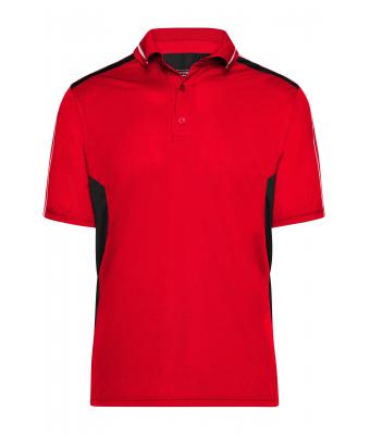 Unisexe Polo - STRONG - Rouge/noir 8167
