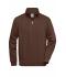 Unisexe Sweat-shirt de travail demi-zip Marron 8172