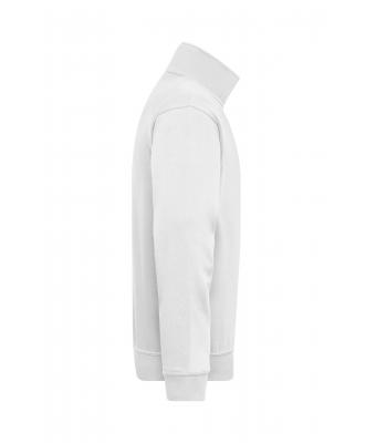 Unisexe Sweat-shirt de travail demi-zip Blanc 8172