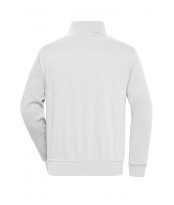 Unisexe Sweat-shirt de travail demi-zip Blanc 8172