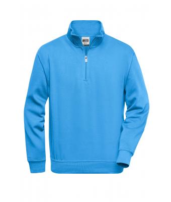 Unisexe Sweat-shirt de travail demi-zip Aqua 8172