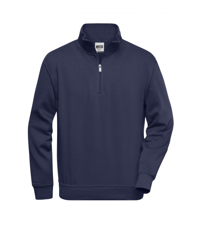 Unisexe Sweat-shirt de travail demi-zip Marine 8172