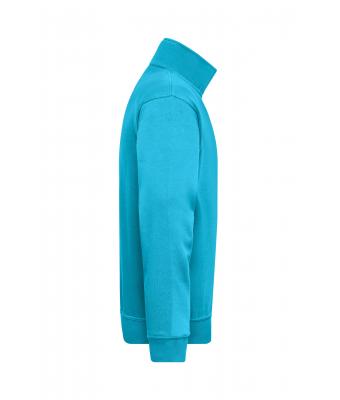 Unisexe Sweat-shirt de travail demi-zip Turquoise 8172
