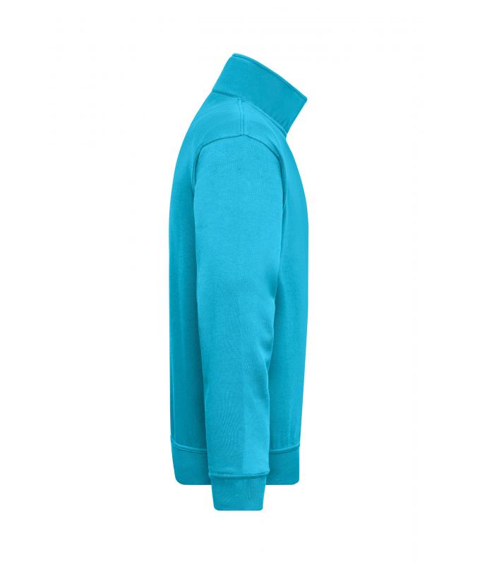 Unisexe Sweat-shirt de travail demi-zip Turquoise 8172