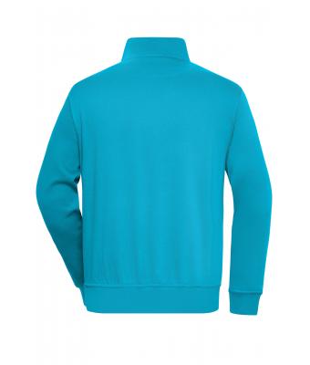 Unisexe Sweat-shirt de travail demi-zip Turquoise 8172
