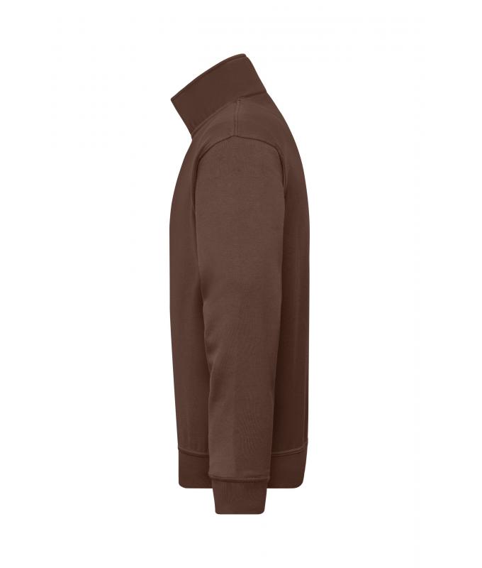 Unisexe Sweat-shirt de travail demi-zip Marron 8172