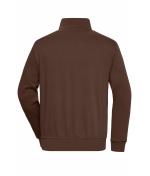 Unisexe Sweat-shirt de travail demi-zip Marron 8172