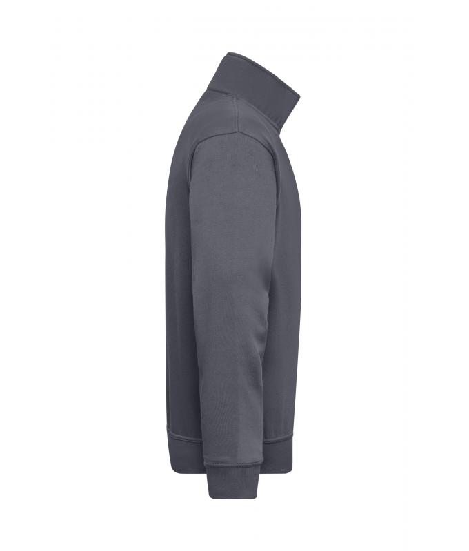 Unisexe Sweat-shirt de travail demi-zip Carbone 8172