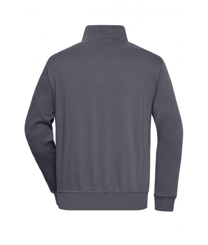 Unisexe Sweat-shirt de travail demi-zip Carbone 8172