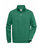 Unisexe Sweat-shirt de travail demi-zip Vert-foncé 8172