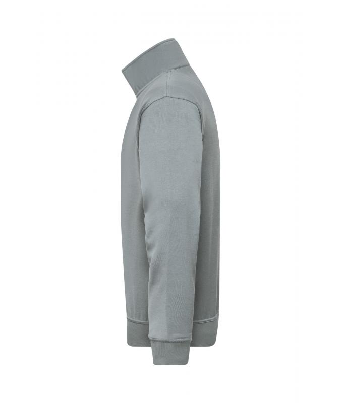 Unisexe Sweat-shirt de travail demi-zip Gris-foncé 8172