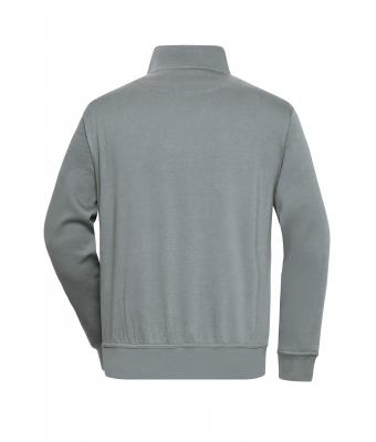 Unisexe Sweat-shirt de travail demi-zip Gris-foncé 8172