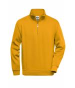 Unisexe Sweat-shirt de travail demi-zip Jaune-d'or 8172