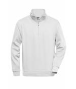 Unisexe Sweat-shirt de travail demi-zip Blanc 8172
