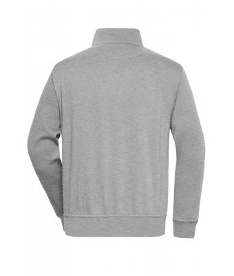 Unisexe Sweat-shirt de travail demi-zip Gris-chiné 8172