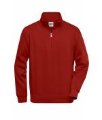 Unisexe Sweat-shirt de travail demi-zip Vin 8172