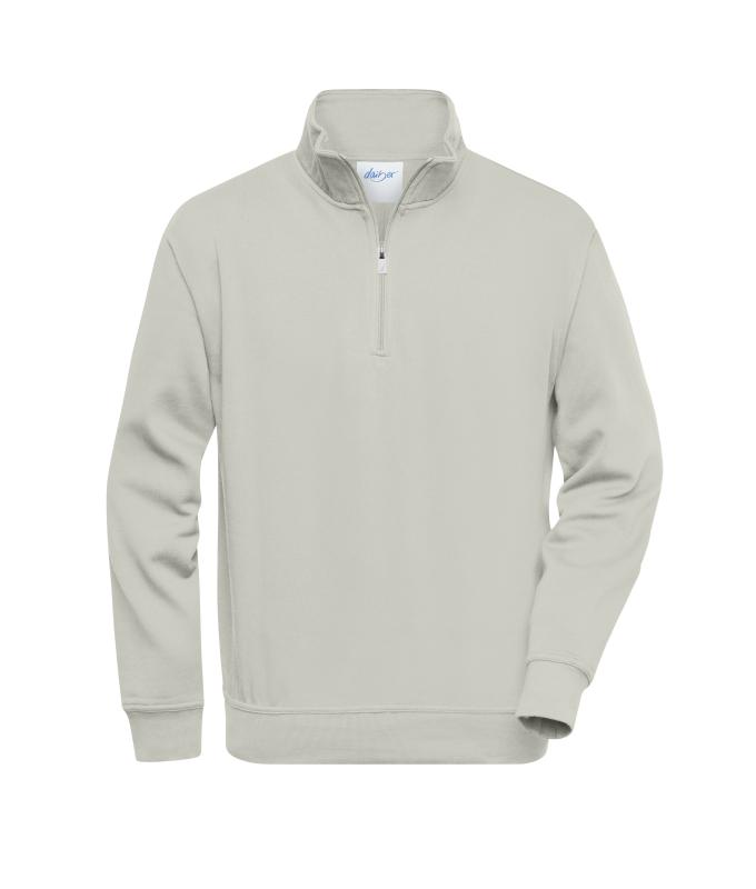 Unisexe Sweat-shirt de travail demi-zip Ciment 8172
