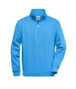 Unisexe Sweat-shirt de travail demi-zip Aqua 8172