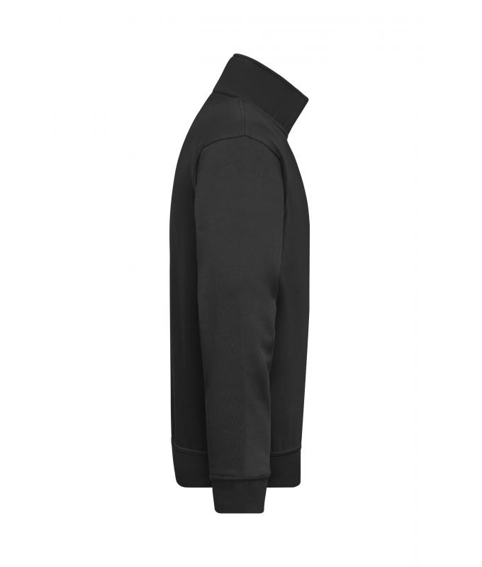 Unisexe Sweat-shirt de travail demi-zip Noir 8172