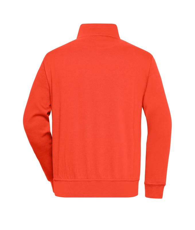 Unisexe Sweat-shirt de travail demi-zip Orange-épicé 8172