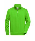 Unisexe Sweat-shirt de travail demi-zip Vert-citron 8172