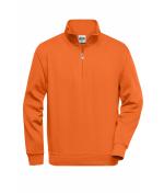 Unisexe Sweat-shirt de travail demi-zip Orange 8172