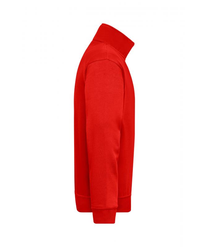 Unisexe Sweat-shirt de travail demi-zip Rouge 8172