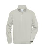 Unisexe Sweat-shirt de travail demi-zip Ciment 8172