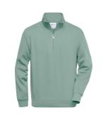 Unisexe Sweat-shirt de travail demi-zip Vert-brumeux 8172