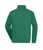 Unisexe Sweat-shirt de travail demi-zip Vert-foncé 8172
