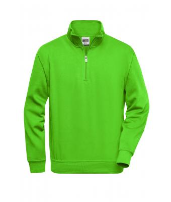 Unisexe Sweat-shirt de travail demi-zip Vert-citron 8172