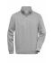 Unisexe Sweat-shirt de travail demi-zip Gris-chiné 8172